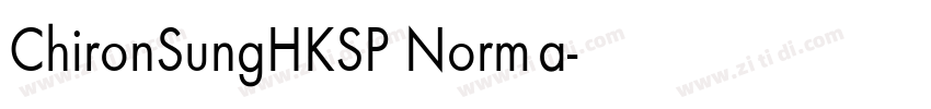 ChironSungHKSP Norma字体转换